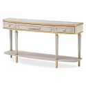 AICO Michael Amini St. Charles Console Table in Dove Gray