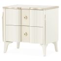AICO Michael Amini La Marisia Nightstand in Creamy Pearl