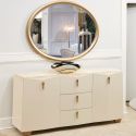 AICO Michael Amini Fantosini Sideboard with Mirror in Creamy Pearl