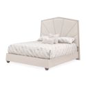 AICO Michael Amini Fantosini Queen Panel Bed in Silver Mist