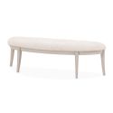 AICO Michael Amini Fantosini Bed Bench in Silver Mist