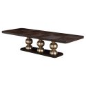 AICO Michael Amini West Kensington Rectangular Dining Table in Medium Espresso