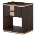 AICO Michael Amini West Kensington 1-Drawer Nightstand in Medium Espresso