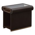 AICO Michael Amini West Kensington End Table in Medium Espresso