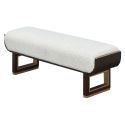AICO Michael Amini West Kensington Accent Bench in Medium Espresso