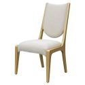 AICO Michael Amini Scotts Square Dining Side Chair in Light Champagne