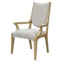 AICO Michael Amini Scotts Square Dining Arm Chair in Light Champagne