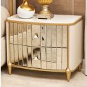 AICO Michael Amini Scotts Square Nightstand in Light Champagne