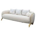 AICO Michael Amini Scotts Square Sofa in Light Champagne
