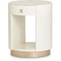 AICO Michael Amini La Rachelle Round End Table with Marble Top (Promo)