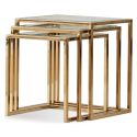 AICO Michael Amini Savannah Breeze Nesting Tables in Bright Gold - Set Of 3