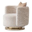 AICO Michael Amini Savannah Breeze Swivel Chair - Cashmere in Bright Gold