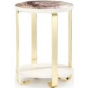 AICO Michael Amini Ariana Chairside Table - Gold (Promo)