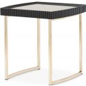 AICO Michael Amini Lisbon Side Table Silken - Matte Black (Promo)