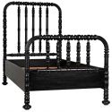 Noir Furniture Bachelor Bed, Twin, Hand Rubbed Black