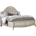 A.R.T. Furniture Starlite Upholstered Panel Bed With Storage in Silver, Queen