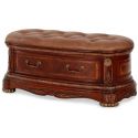 AICO Michael Amini Cortina Leather Bedside Bench 