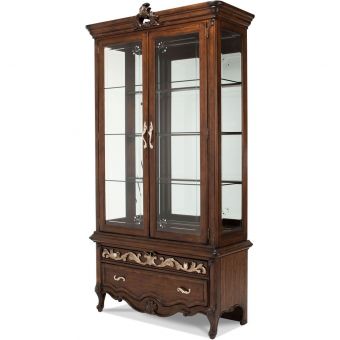 AICO Michael Amini Platine de Royale Light Espresso Curio