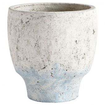 Cyan Design Medium Venice Planter - Antique White Blue Accents | Unlimited Furniture
