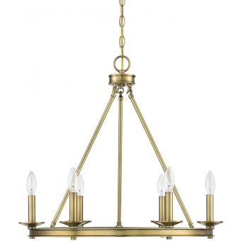 Savoy House Middleton 6-Light Chandelier in Warm Brass