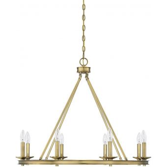 Savoy House Middleton 8-Light Chandelier in Warm Brass