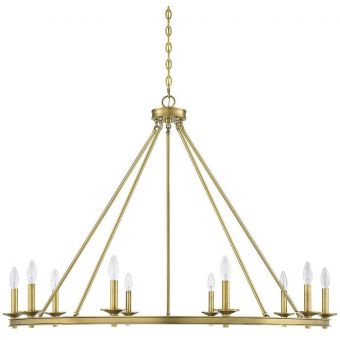 Savoy House Middleton 10-Light Chandelier in Warm Brass