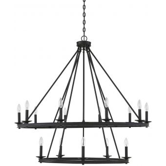 Savoy House Middleton 15-Light Chandelier in Matte Black