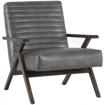 Sunpan MIXT Peyton Lounge Chair - Cantina Magnetite