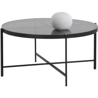 Sunpan MIXT Willem Coffee Table - Large - Smoked Glass