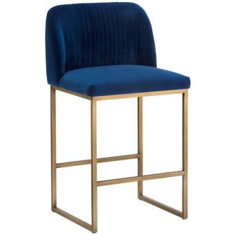 Sunpan MIXT Nevin Counter Stool - Sapphire Blue