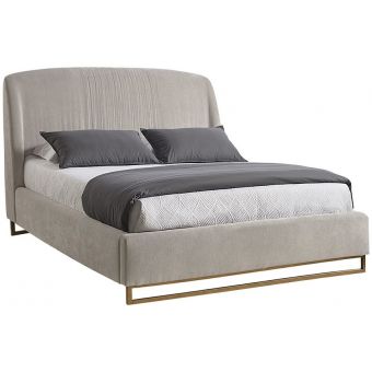 Sunpan MIXT Nevin Bed - Queen - Polo Club Stone