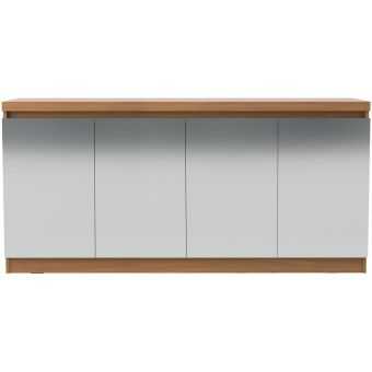 Manhattan Comfort Viennese 62.99" 6-Shelf Buffet Cabinet with Mirrors in Maple Cream