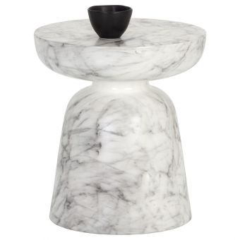 Sunpan MIXT Lucida End Table - White