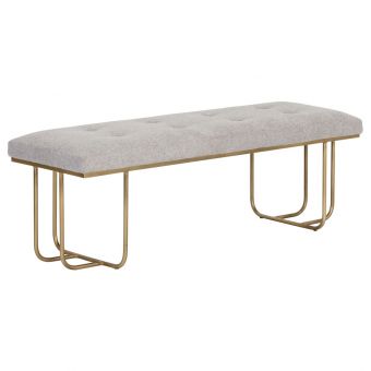 Sunpan MIXT Maverick Bench - Heather Grey