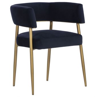 Sunpan MIXT Maestro Dining Armchair - Abbington Navy