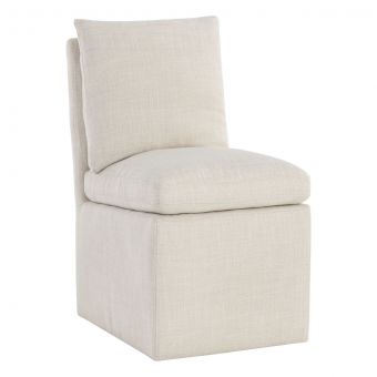 Sunpan Glenrose Wheeled Dining Chair - Effie Linen