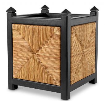 Eichholtz Planter Aruba Classic Black Finish Natural Sea Grass