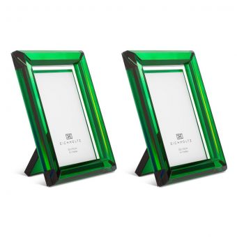 Eichholtz Picture Frame Theory Large Green Crystal Glass - Set Of 2