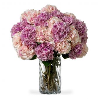 Eicholtz Bouquet Of Hydrangeas Pink Tones Real Touch 48 Pcs/2Varieties