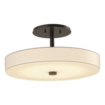 Hubbardton Forge Disq LED Semi-Flush in Bronze, Spun Frost (SH)