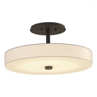 Hubbardton Forge Disq LED Semi-Flush in Oil Rubbed Bronze, Spun Frost (SH)