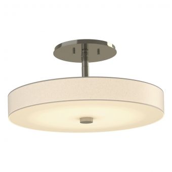 Hubbardton Forge Disq LED Semi-Flush in Sterling, Spun Frost (SH)