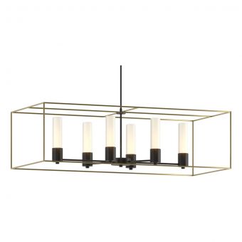Hubbardton Forge Portico Pendant in Black, Opal Glass (GG) 138940-1826