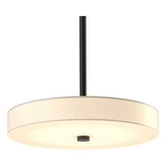 Hubbardton Forge Disq LED Pendant in Black, Spun Frost (SH)