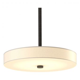 Hubbardton Forge Disq LED Pendant in Natural Iron, Spun Frost (SH)