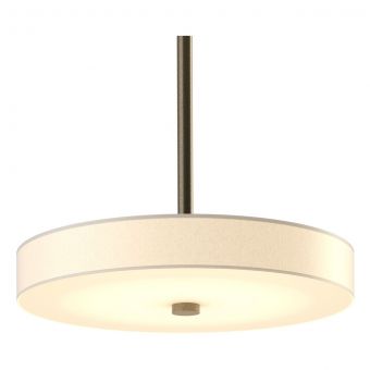 Hubbardton Forge Disq LED Pendant in Soft Gold, Spun Frost (SH)