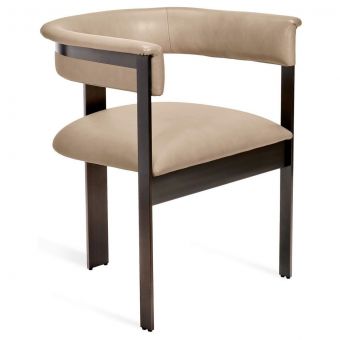 Interlude Home Darcy Dining Chair in Taupe/ Graphite