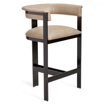 Interlude Home Darcy Counter Stool in Taupe/ Graphite