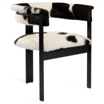 Interlude Home Darcy Dining Chair in Spotted Hide