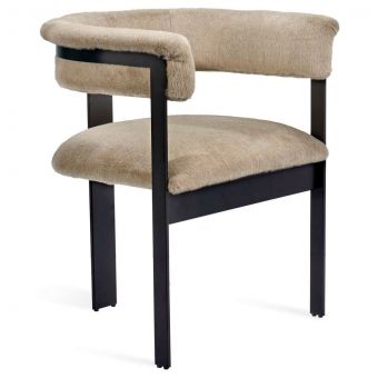 Interlude Home Darcy Dining Chair in Black/ Fawn